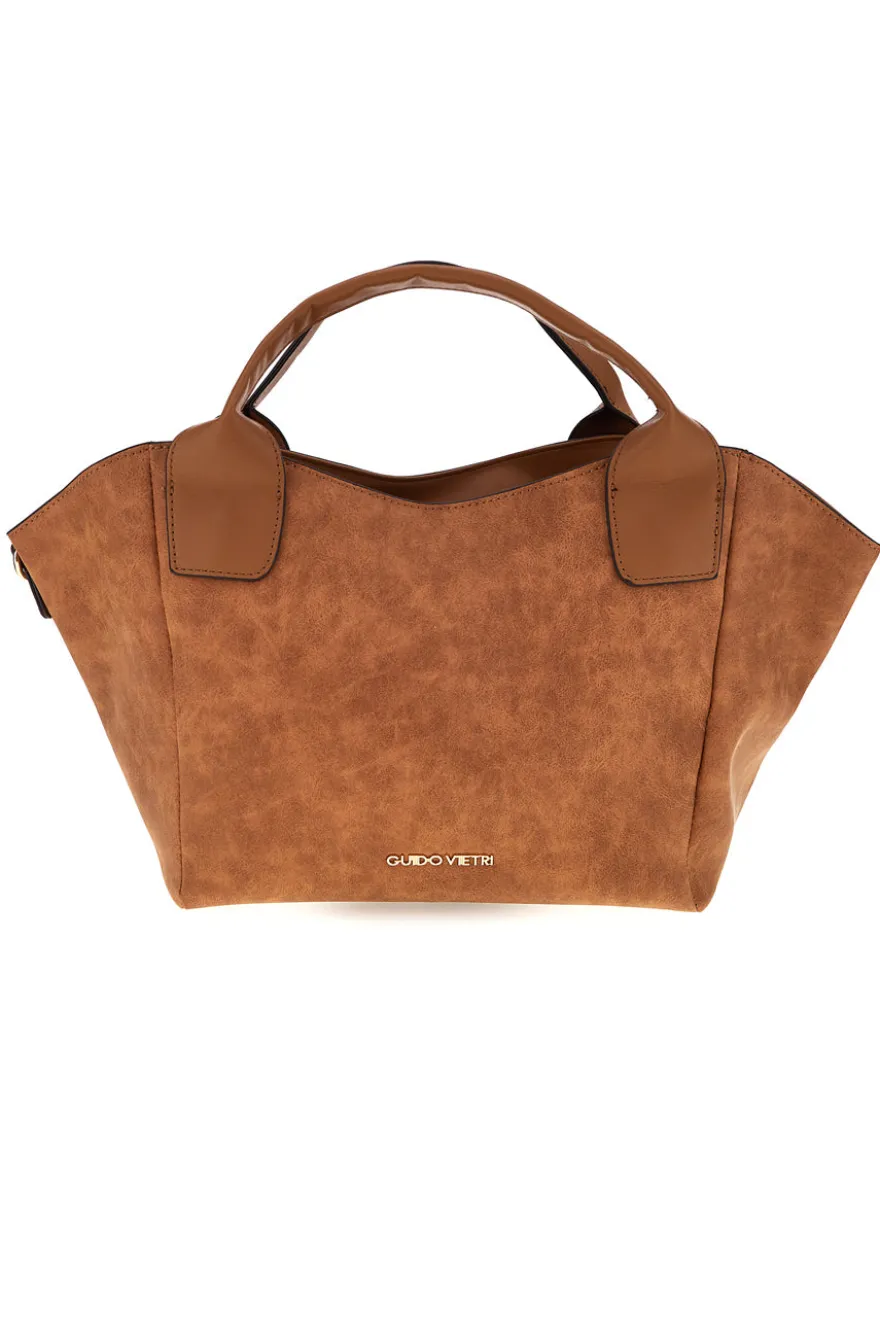 Borsa marrone manici doppi Guido vietri K30,379,B010