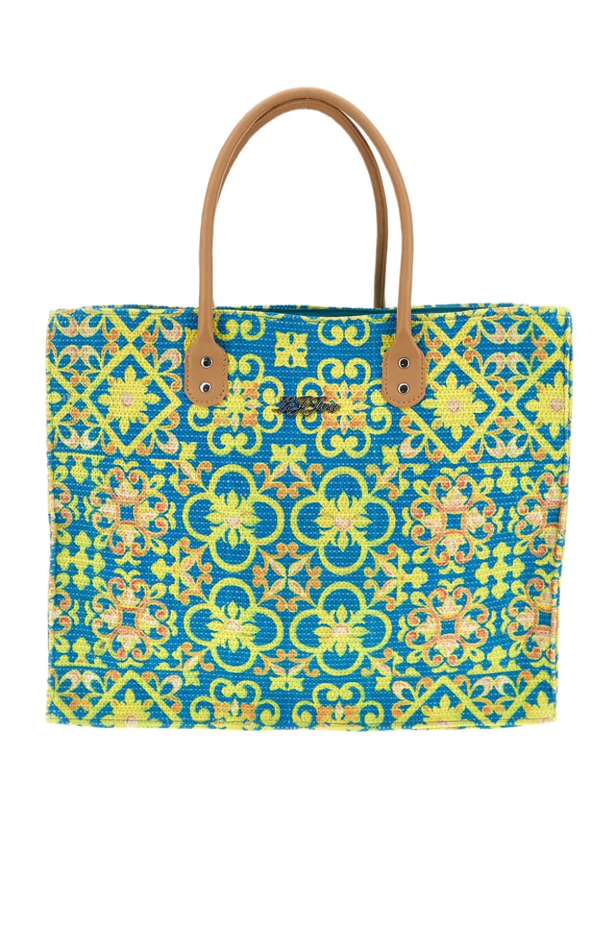 Borsa multicolor fantasia con manici Lejjou JJ90501