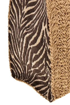 Borsa naturale intrecciata con charm Renato balestra 62141/ZAN2