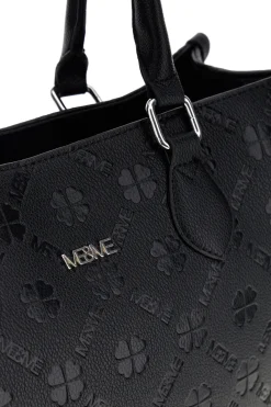 Borsa nera a mano con tracolla Me & me 20499