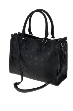 Borsa nera a mano con tracolla Me & me 20499