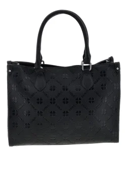 Borsa nera a mano con tracolla Me & me 20499