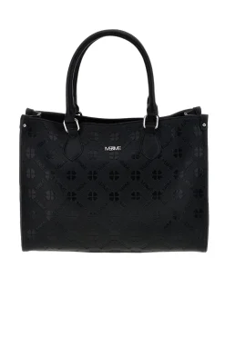 Borsa nera a mano con tracolla Me & me 20499