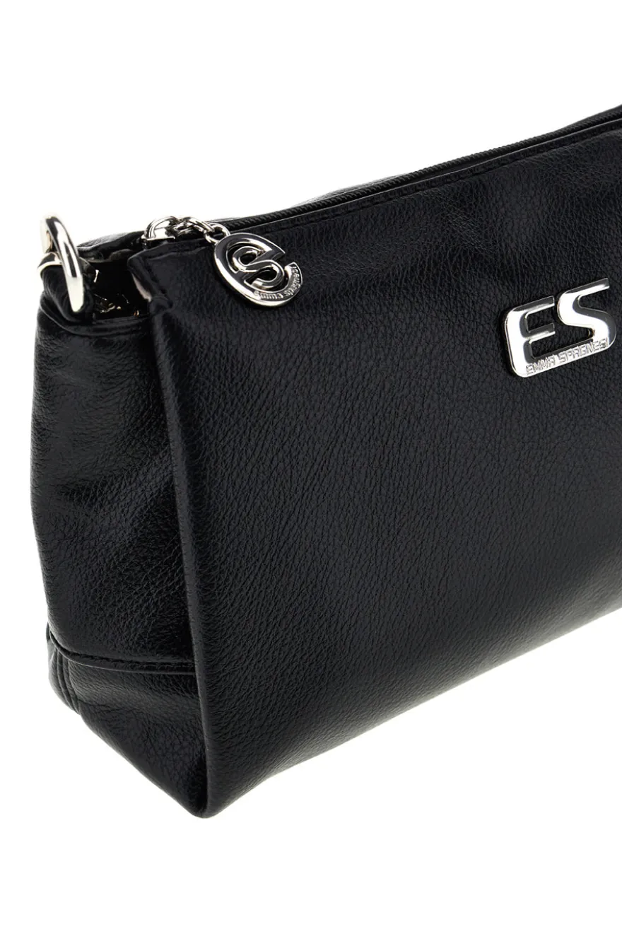 Borsa nera a tracolla compatta Emma spagnesi PU1461