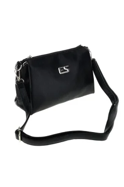 Borsa nera a tracolla compatta Emma spagnesi PU1461