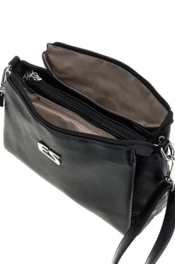 Borsa nera a tracolla compatta Emma spagnesi PU1461