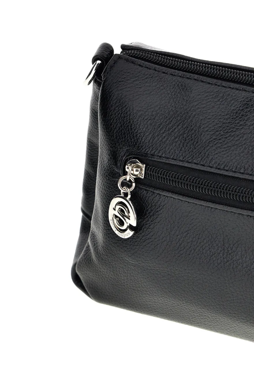 Borsa nera a tracolla compatta Emma spagnesi PU1461
