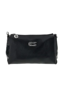 Borsa nera a tracolla compatta Emma spagnesi PU1461