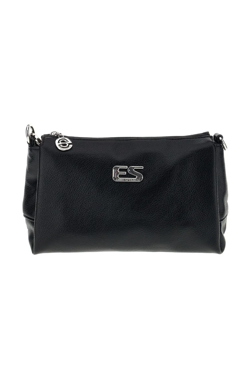 Borsa nera a tracolla compatta Emma spagnesi PU1461