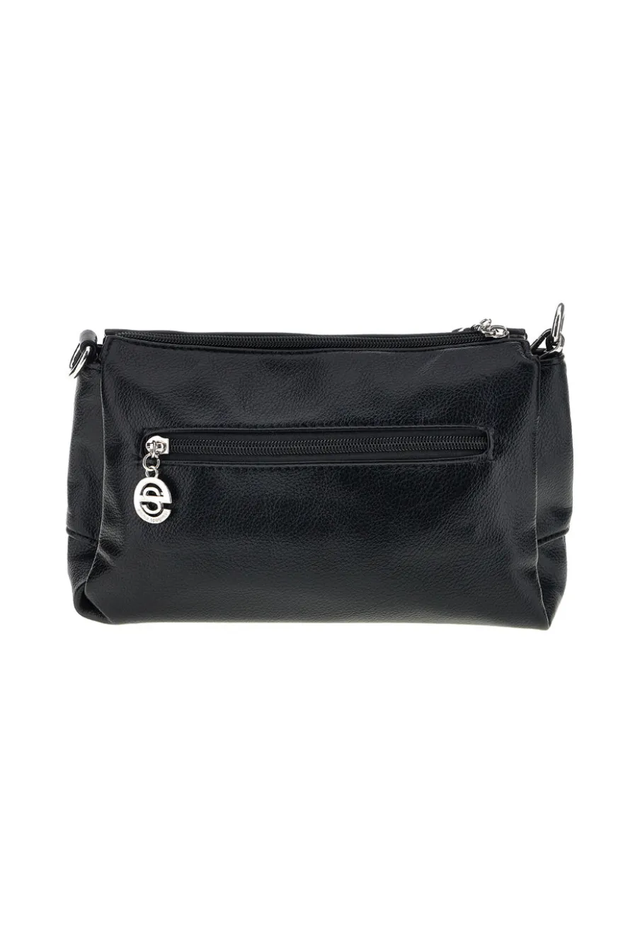 Borsa nera a tracolla compatta Emma spagnesi PU1461