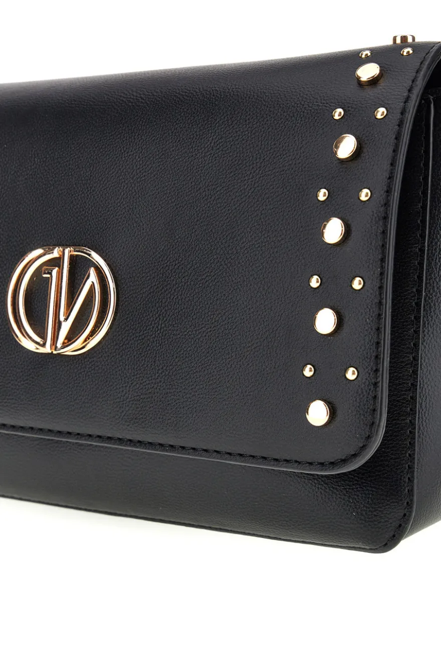 Borsa nera borchie e tracolla Guido vietri K30,376,B016