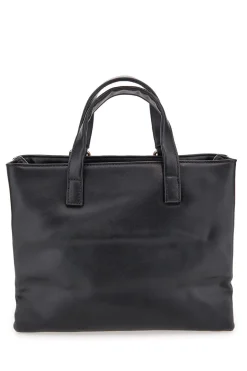 Borsa nera con borchie e tracolla removibile Lancetti CLASH