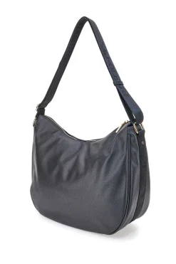 Borsa nera con charm e zip dorate Naj-Oleari 61329/BOBA13