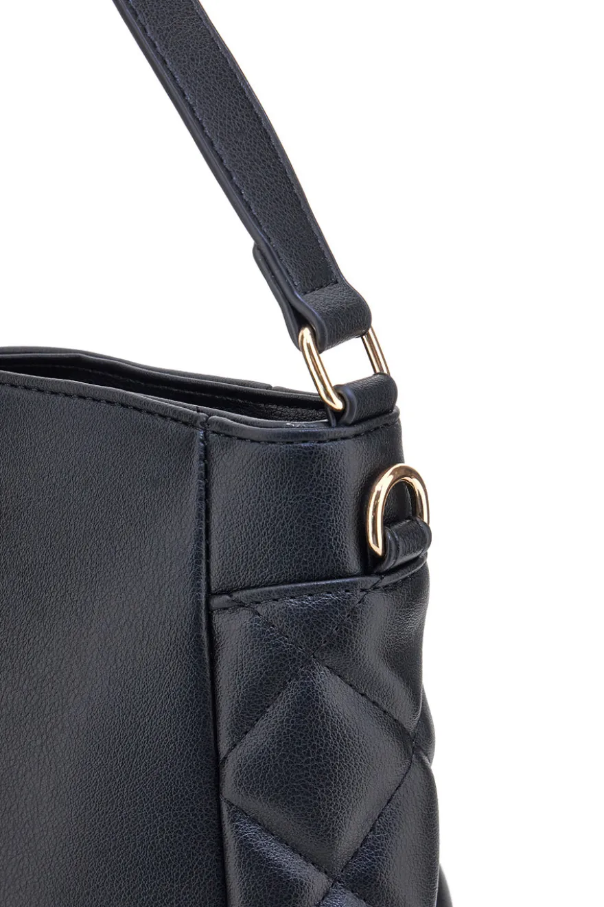 Borsa nera con dettagli trapuntati Guido Vietri K30,369,B015