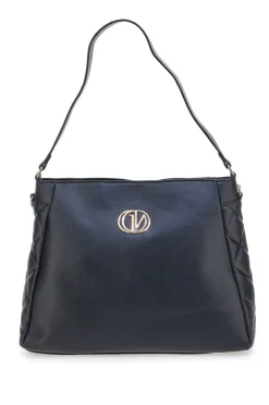 Borsa nera con dettagli trapuntati Guido Vietri K30,369,B015