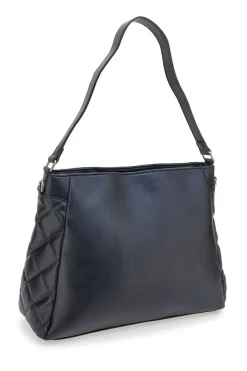 Borsa nera con dettagli trapuntati Guido Vietri K30,369,B015