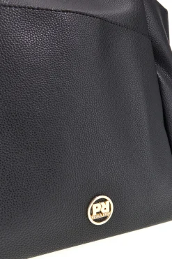 Borsa nera con patta e manici Prima riga BAGPITT002-B