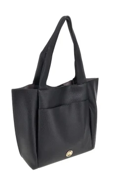 Borsa nera con patta e manici Prima riga BAGPITT002-B