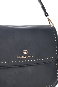 Borsa Nera con Tracolla e Manico Rimovibili Double Check 18242-4