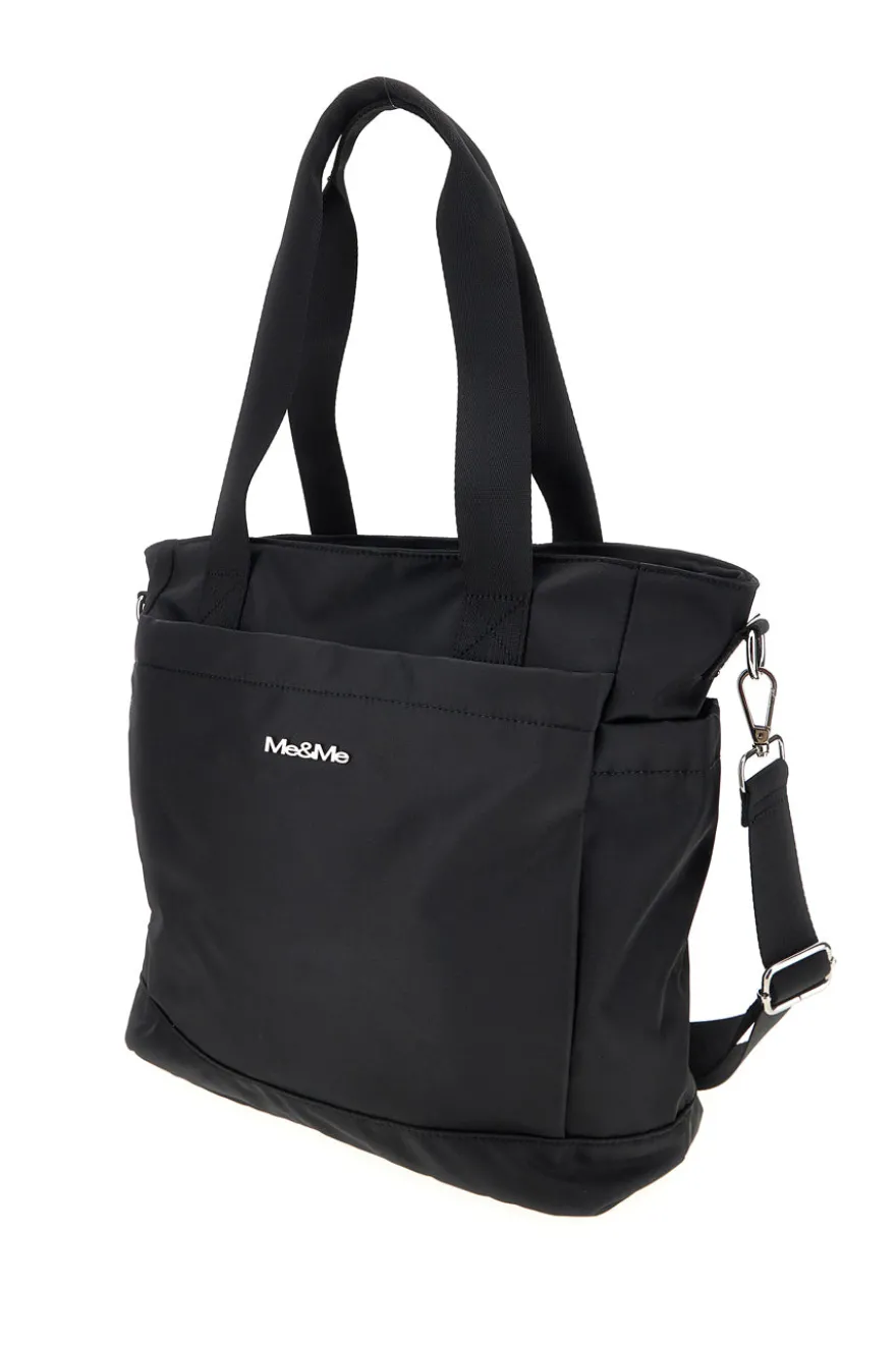 Borsa nera con tracolla e manici Me & me 2331