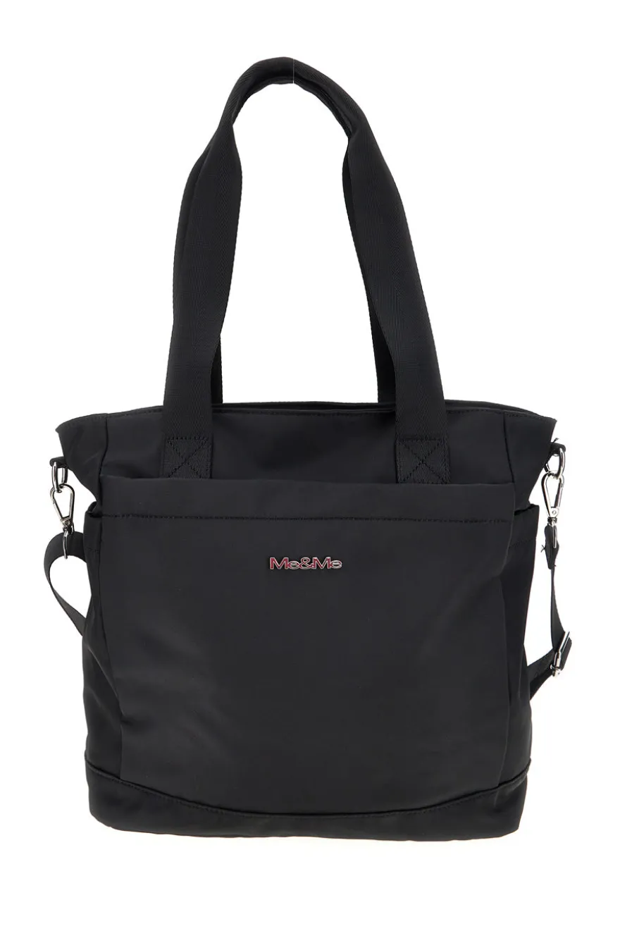 Borsa nera con tracolla e manici Me & me 2331