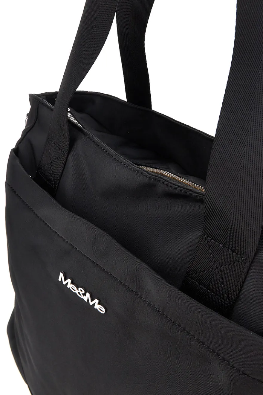 Borsa nera con tracolla e manici Me & me 2331