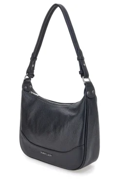 Borsa nera in vera pelle con tracolla inclusa First Lady SL 68822