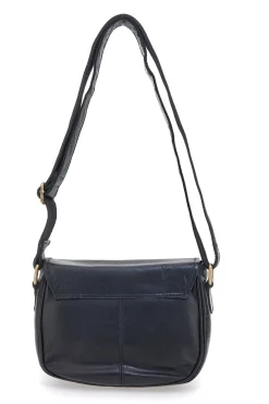 Borsa nera in vera pelle con patta Basile CLASS BA3542TI