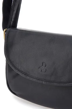 Borsa nera in vera pelle con patta Basile CLASS BA3542TI