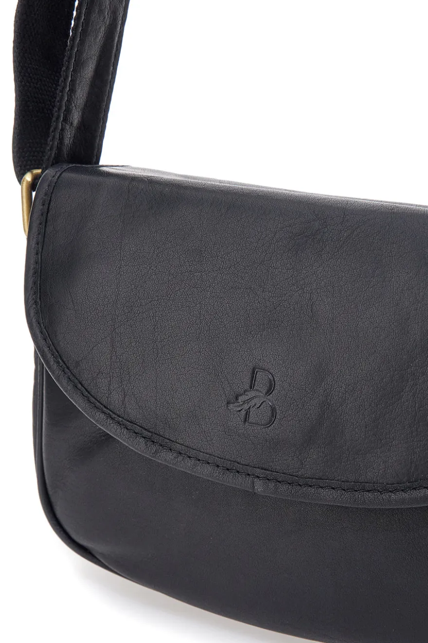 Borsa nera in vera pelle con patta Basile CLASS BA3542TI