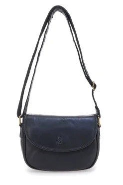 Borsa nera in vera pelle con patta Basile CLASS BA3542TI