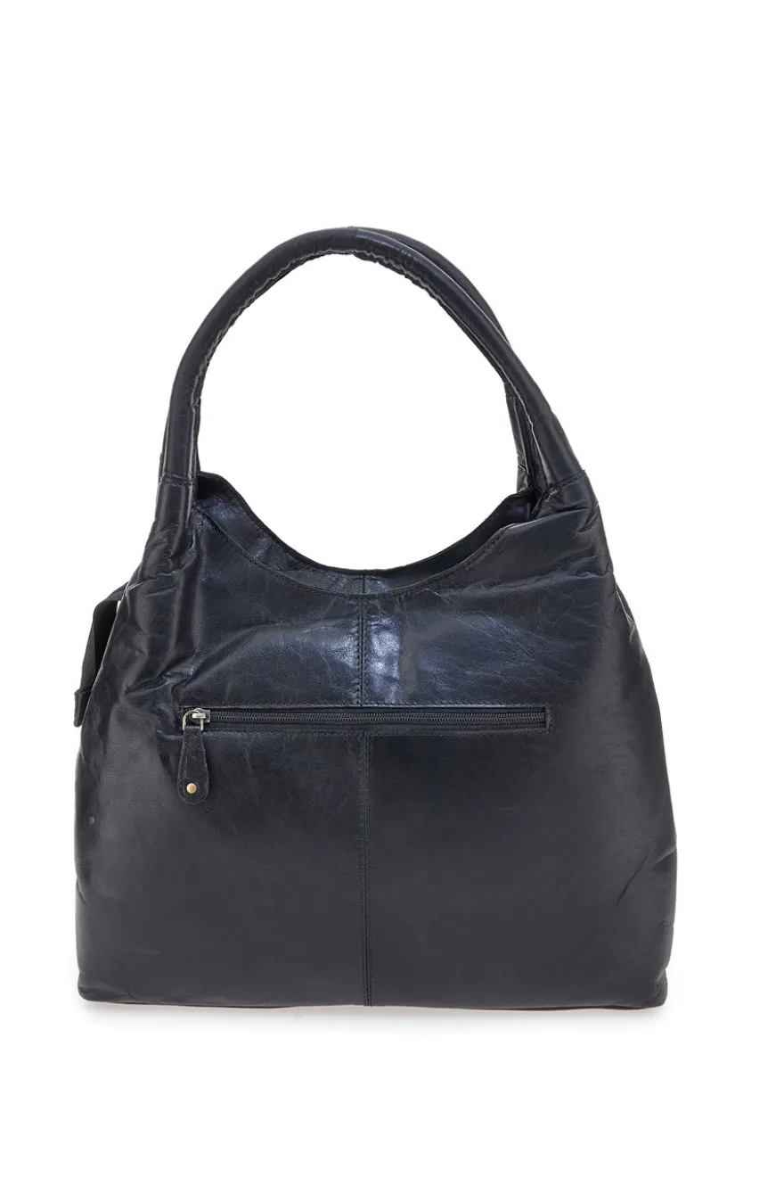 Borsa nera in vera pelle con manici doppi Basile CLASS BA3671TI