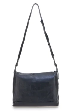 Borsa nera in vera pelle con tracolla e borsellino incluso First Lady SL 8801