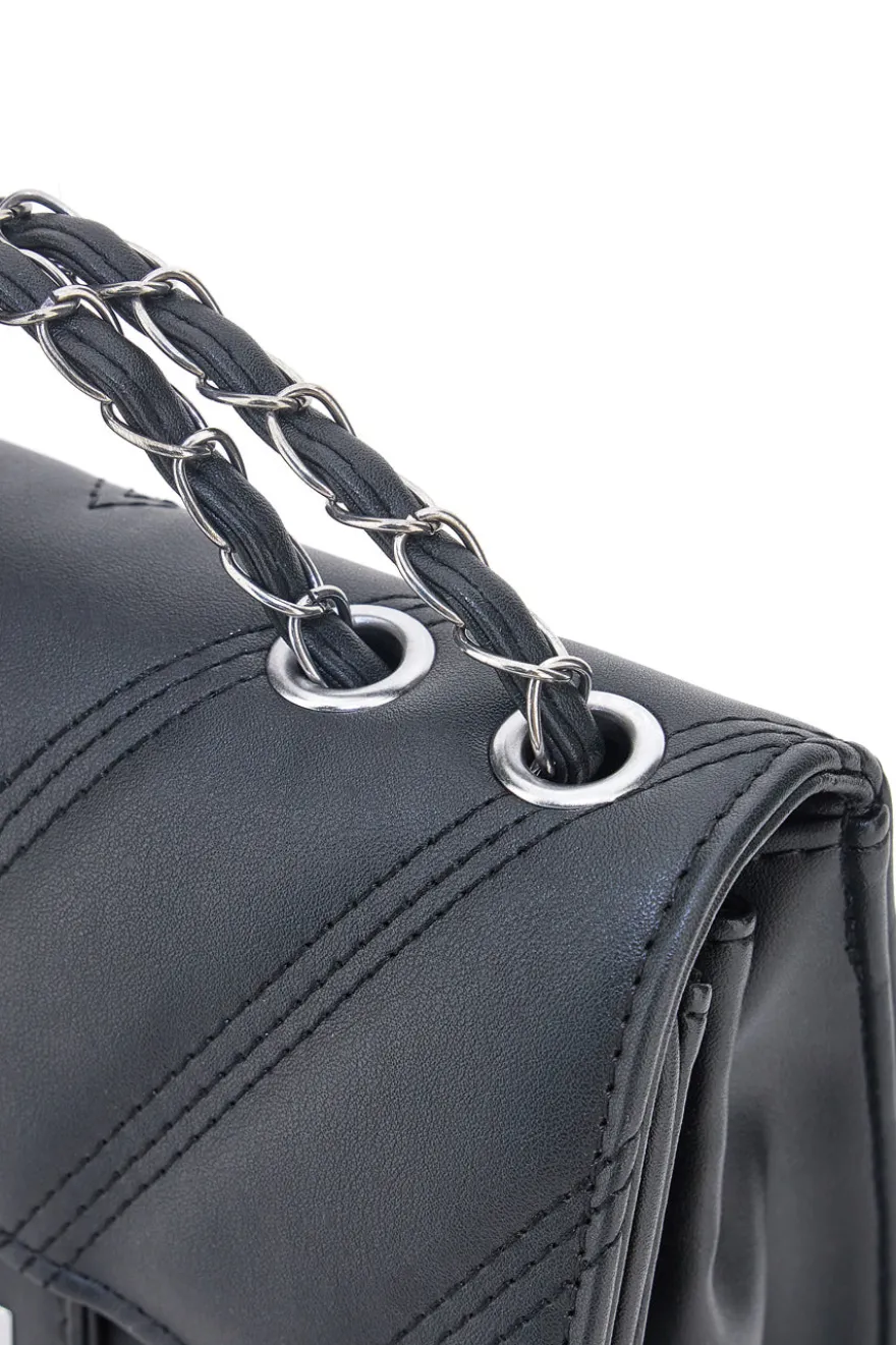 Borsa nera trapuntata con manico PRIMA RIGA SPA ERA
