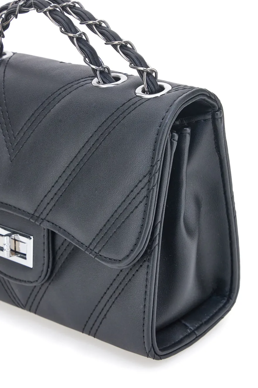 Borsa nera trapuntata con manico PRIMA RIGA SPA ERA