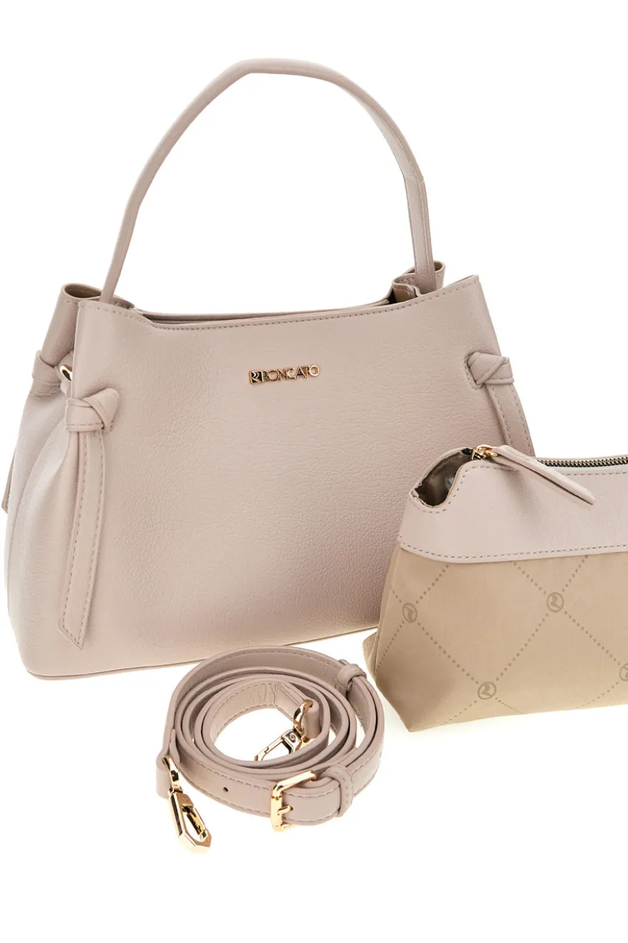 Borsa rosa antico con tracolla removibile Roncato R5388