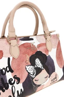 Borsa rosa con stampa Enrico Coveri EC26S-250-2