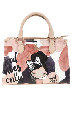 Borsa rosa con stampa Enrico Coveri EC26S-250-2