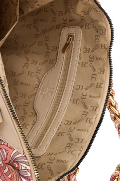 Borsa rosa con stampa floreale Enrico coveri EC26S-252-1