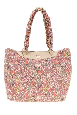 Borsa rosa con stampa floreale Enrico coveri EC26S-252-1