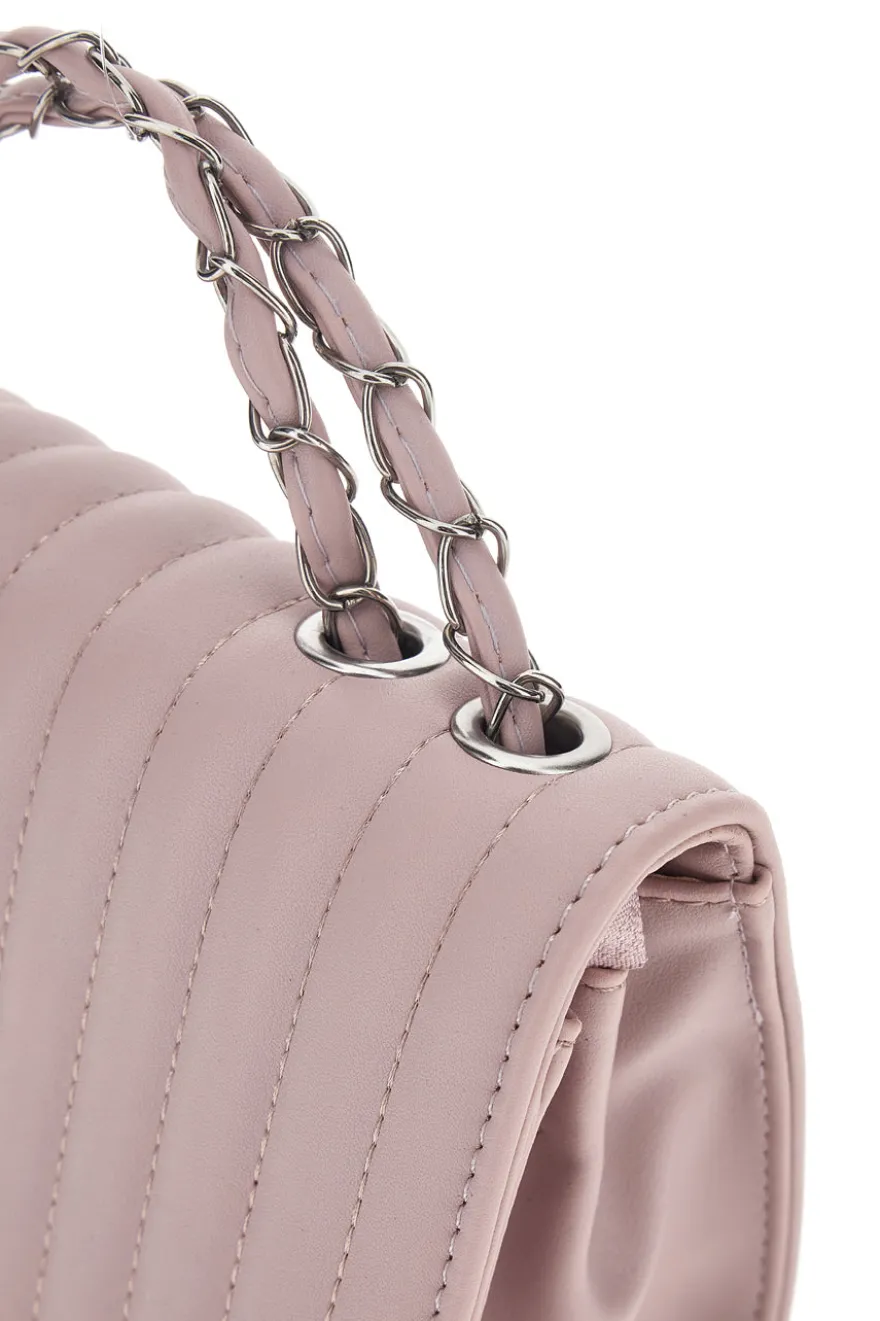 Borsa rosa trapuntata con doppio manico PRIMA RIGA SPA ATENA