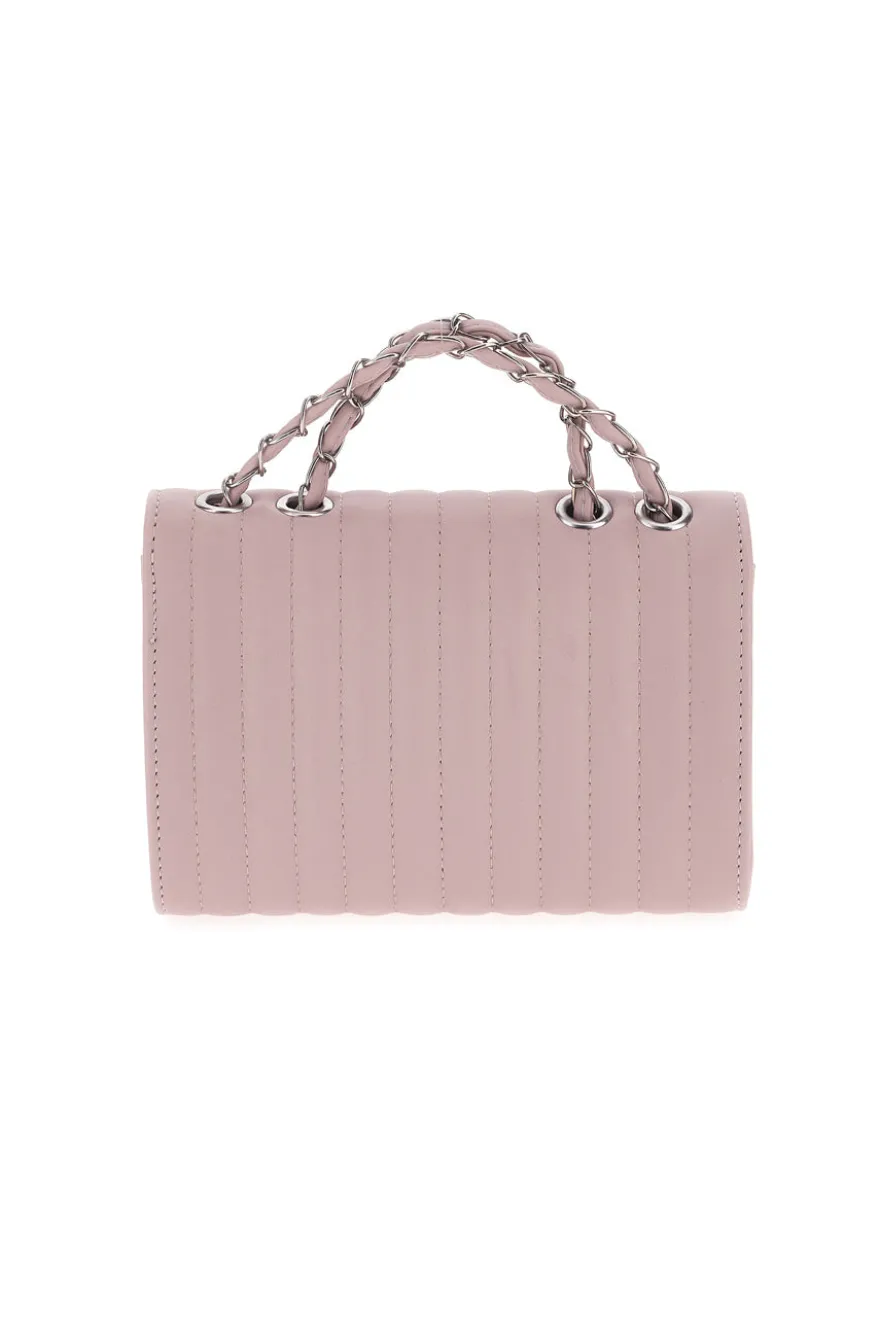 Borsa rosa trapuntata con doppio manico PRIMA RIGA SPA ATENA