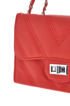 Borsa rossa trapuntata con manico PRIMA RIGA SPA ERA