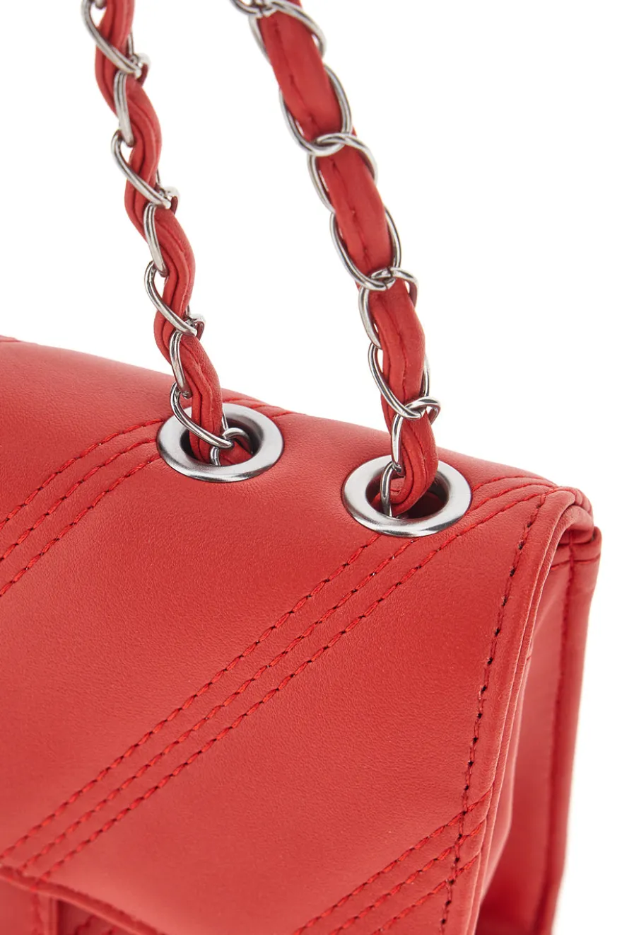 Borsa rossa trapuntata con manico PRIMA RIGA SPA ERA