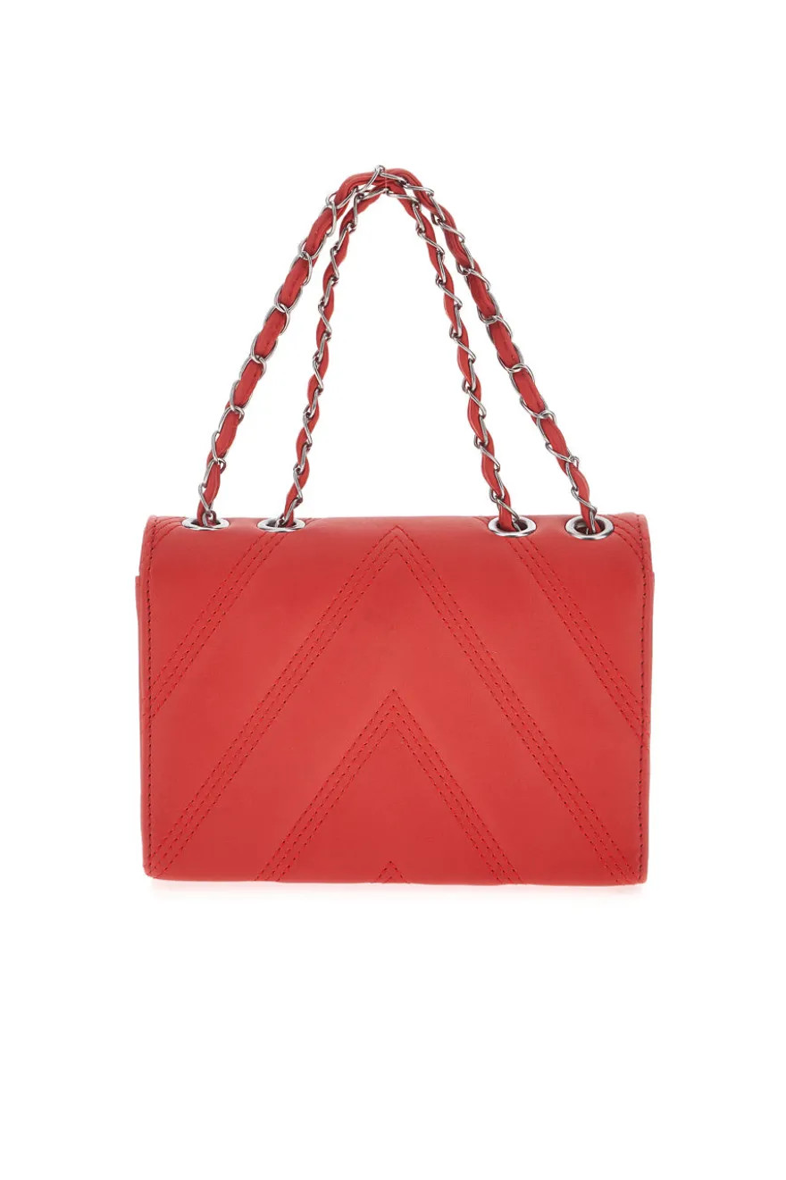 Borsa rossa trapuntata con manico PRIMA RIGA SPA ERA