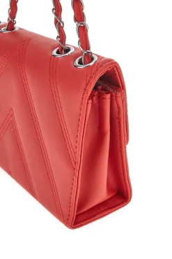 Borsa rossa trapuntata con manico PRIMA RIGA SPA ERA