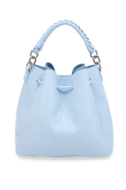 Borsa secchiello azzurro con tracolla e pochette Me & me L2526