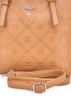 Borsa shopper cuoio con tracolla regolabile Me & me 2617