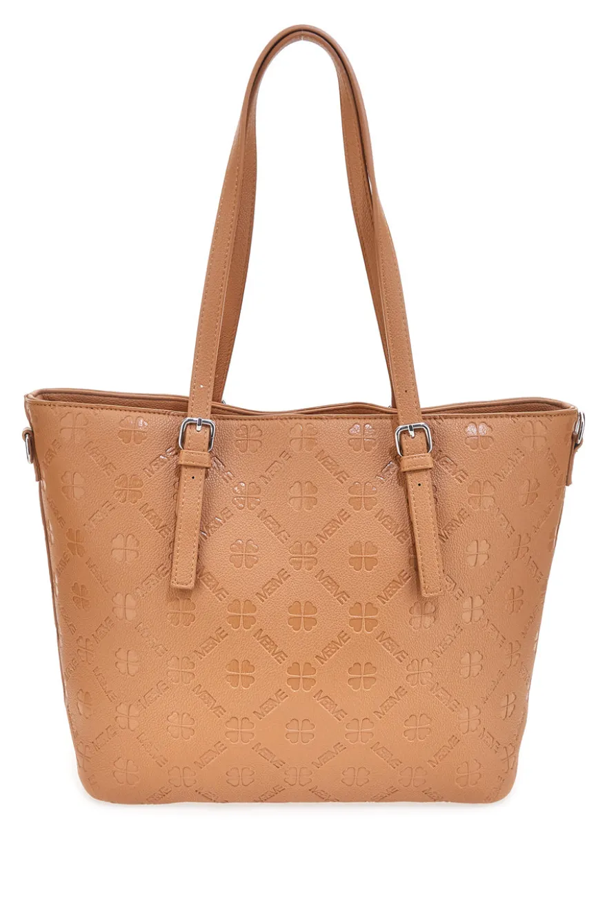 Borsa shopper cuoio con tracolla regolabile Me & me 2617