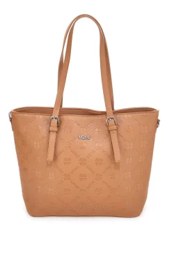 Borsa shopper cuoio con tracolla regolabile Me & me 2617